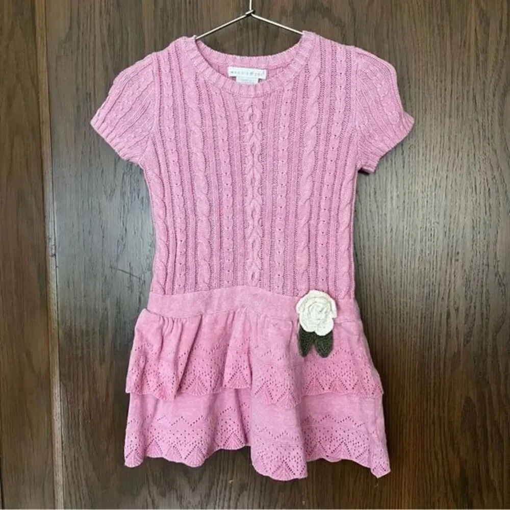 Maggie & Zoe Pink Cable Knit Sweater Dress